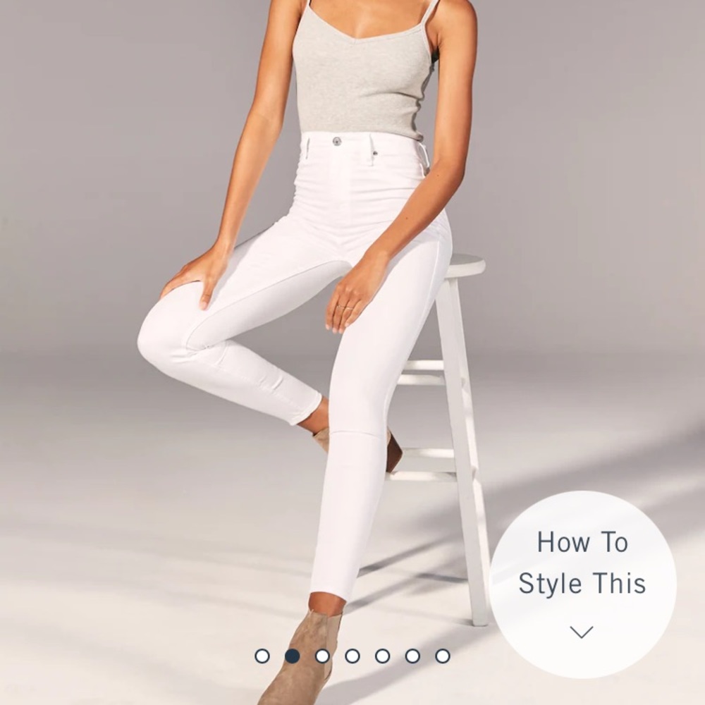 NWT White Abercrombie & Fitch Jeans - can cut to make shorts